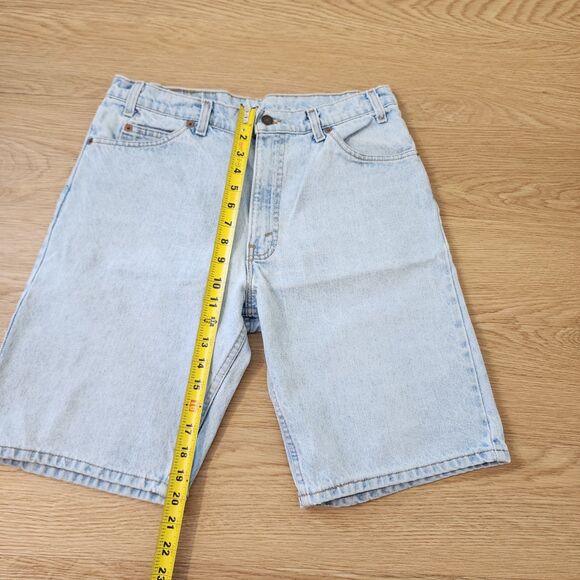 Levis 550 Relaxed Fit Denim Shorts Mens 34 Light Blue Wash Cotton Vtg Orange Tab - Picture 6 of 9